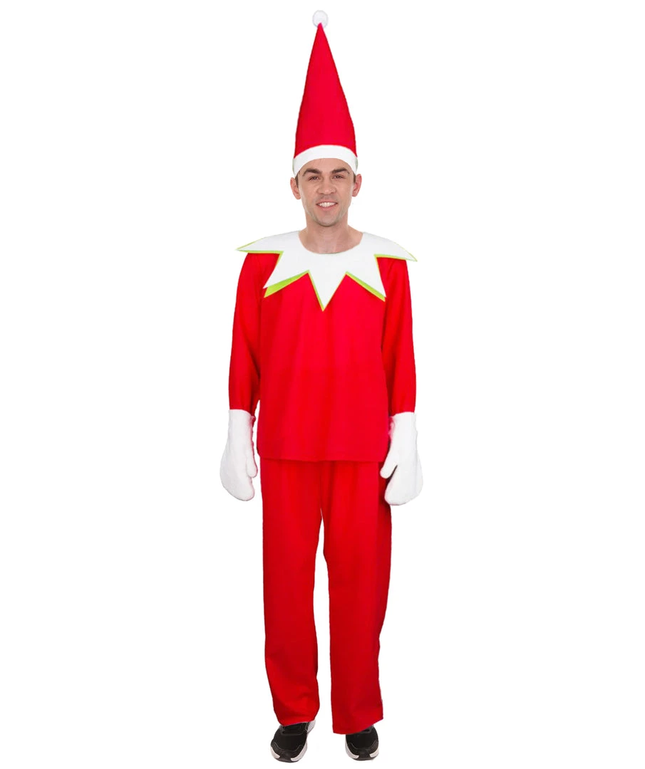 HPO Adult Men's Elf On The Shelf Costume | Multi Xmas Costume