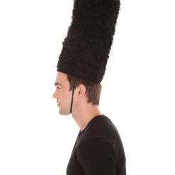 HPO Adult Men's English British Royal Guard Hat 15 Inches Tall | Black Costume Accessories