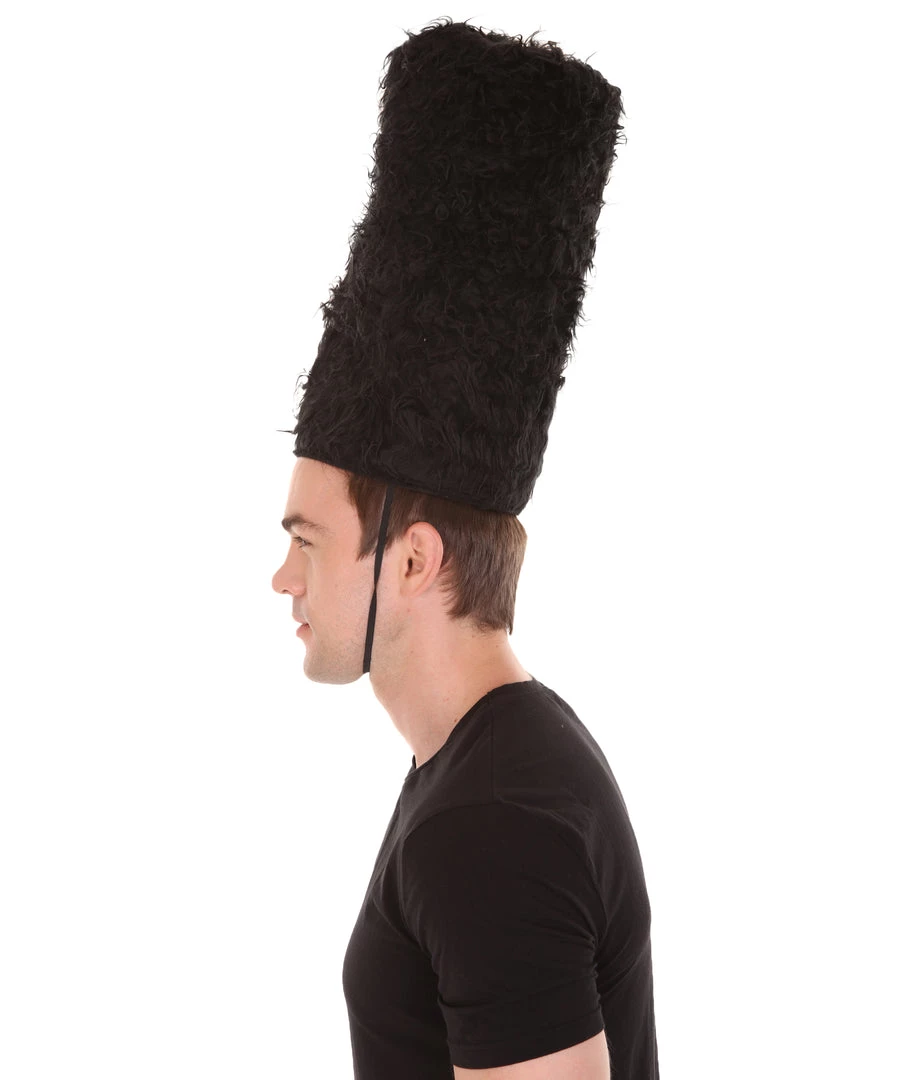 HPO Adult Men's English British Royal Guard Hat 15 Inches Tall | Black Costume Accessories