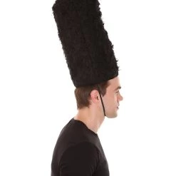 HPO Adult Men's English British Royal Guard Hat 15 Inches Tall | Black Costume Accessories