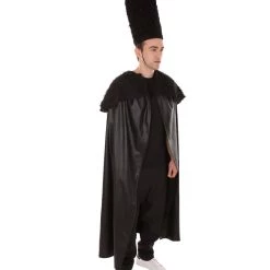 HPO Adult Men's Faux Fur Cape | Black Halloween Costume