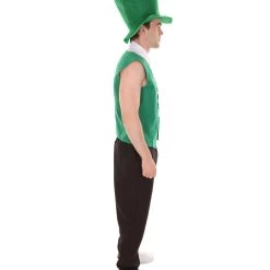 HPO Adult Men's Irish Leprechaun Costume | Green And Black Cosplay Costume