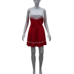 HPO Adult Women's Cheerleader Costume | Red And White Halloween Costume