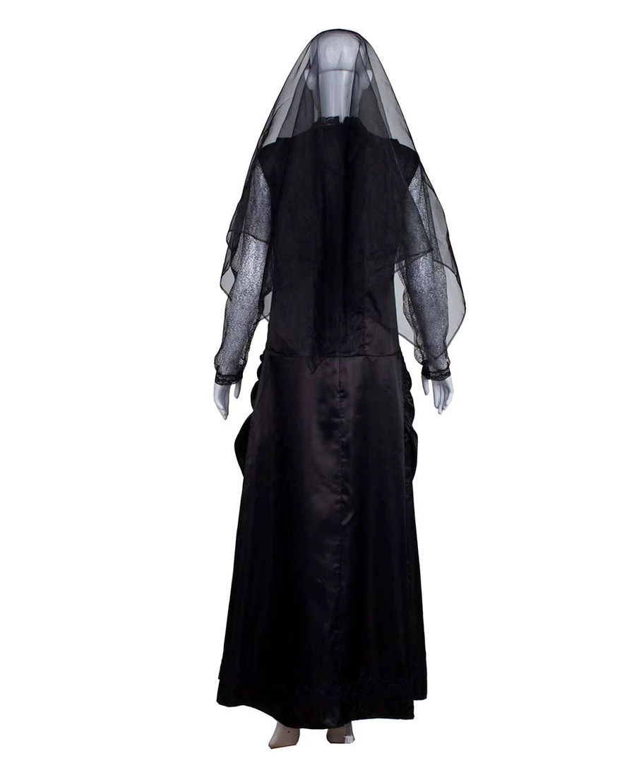 HPO Adult Women's Elegant Bride Vampire Costume | Black Halloween Costume