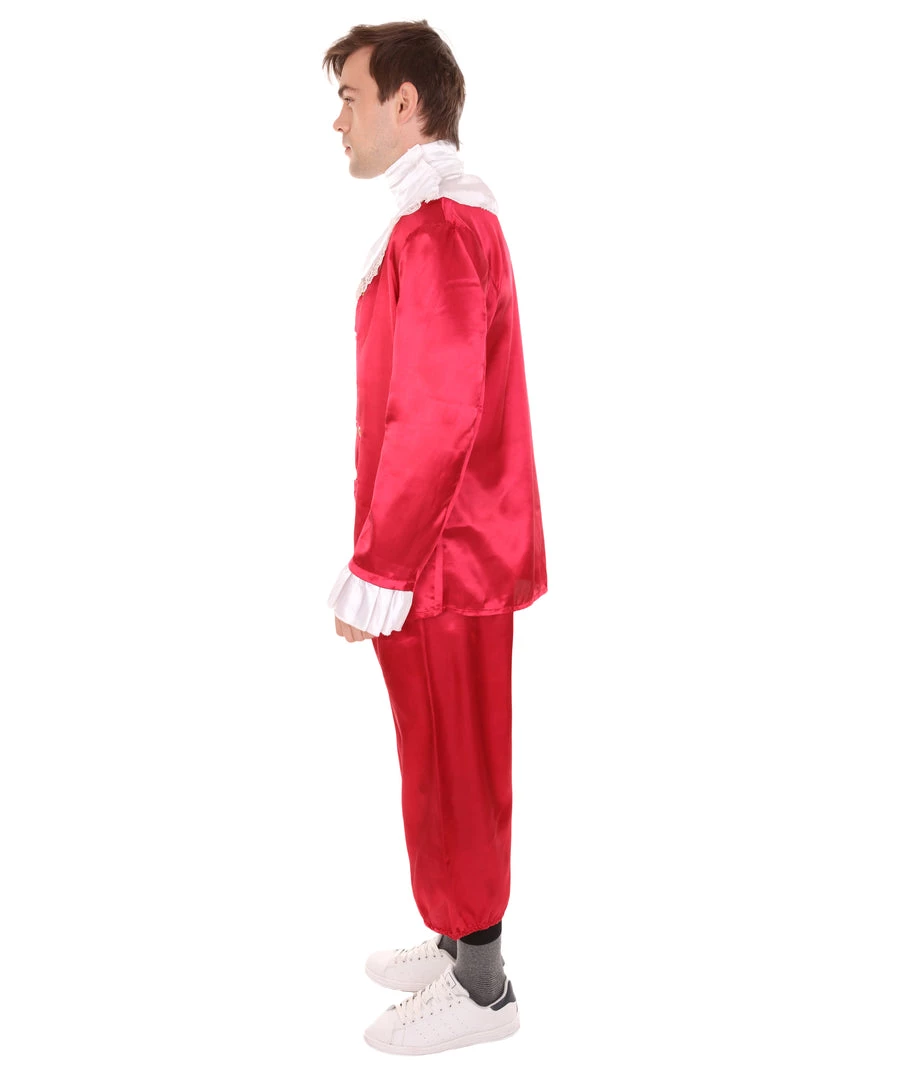 HPO Adult Men's 18th Century Politics Costume | Red Cosplay Costume