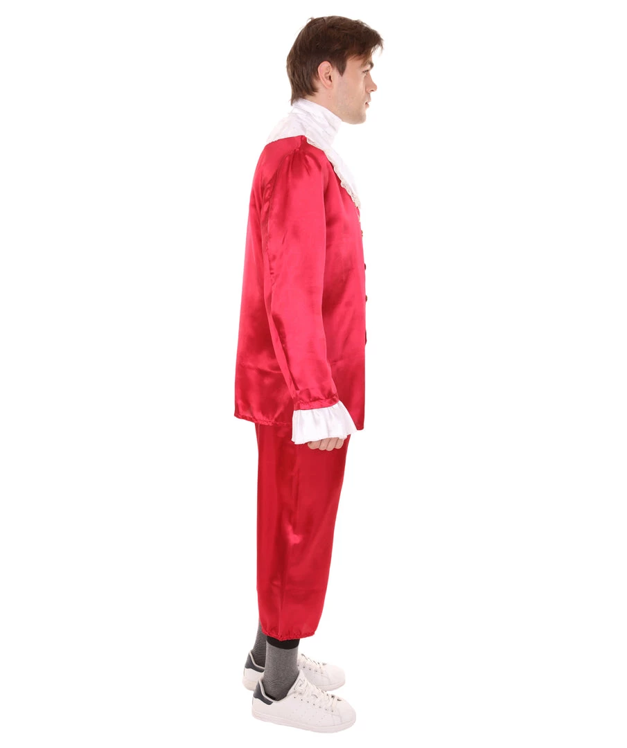 HPO Adult Men's 18th Century Politics Costume | Red Cosplay Costume