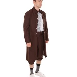 HPO Adult Men's George Washington Costume | Almost Brown Halloween Costume
