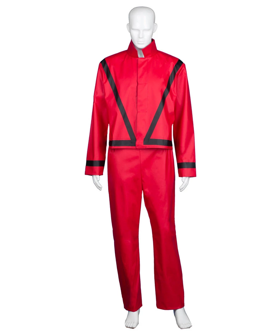 HPO Adult Men's Thriller Red Suit Celebrity Costume | Red Cosplay Costume