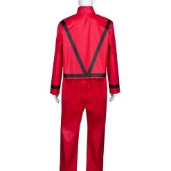 HPO Adult Men's Thriller Red Suit Celebrity Costume | Red Cosplay Costume
