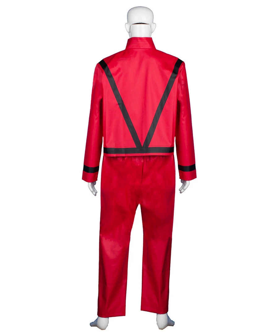 HPO Adult Men's Thriller Red Suit Celebrity Costume | Red Cosplay Costume