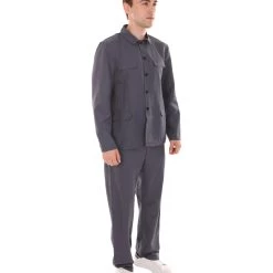 HPO Adult Men's Korean Traditional Suit Costume | Grey Cosplay Costume