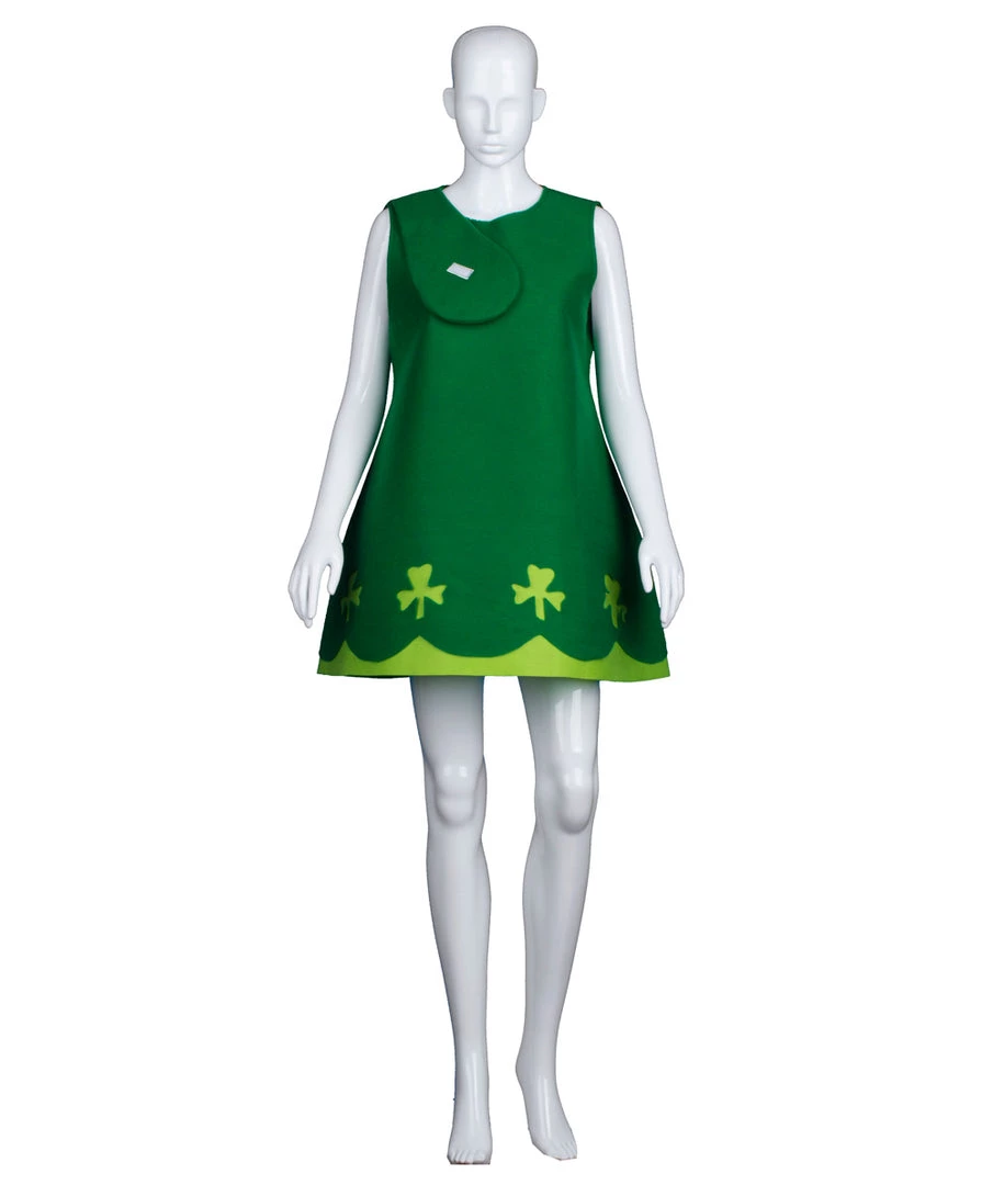 HPO Adult Women's St. Patrick's Day Trolls Poppy Costume | Green Cosplay Costume