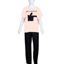 HPO Adult Women's Valentine's Day Matching Couple He's Mine T-Shirt | Cosplay Costume Collections