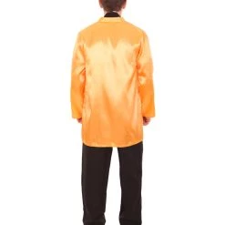 HPO Adult Men's Chinese Traditional Martial Arts Kung Fu Uniform Costume | Orange Cosplay Costume