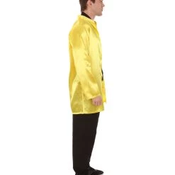 HPO Adult Men's Chinese Traditional Martial Arts Kung Fu Uniform Costume | Yellow Cosplay Costume