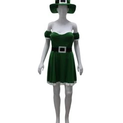 HPO Adult Women's Spank Me I'm Irish Leprechaun Costume | Green Cosplay Costume