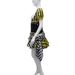 HPO Adult Women's Pirate Dress Costume | Multi Striped Halloween Costume
