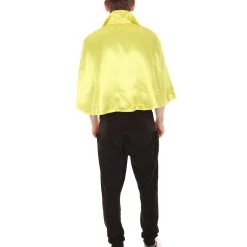 HPO Adult Men's Vampire Cape Costume | Yellow & Black Halloween Costume