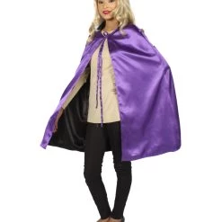 HPO Adult Women's Reversible Vampire Cape Costume | Multiple Color Option Halloween Costume