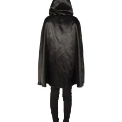 HPO Adult Women's Reversible Hooded Short Cape Costume | Multiple Color Option Halloween Costume