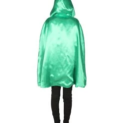 HPO Adult Women's Reversible Hooded Short Cape Costume | Multiple Color Option Halloween Costume