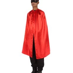 HPO Adult Men's Superhero Cape With Mask Set Costume | Multiple Color Options Halloween Costume