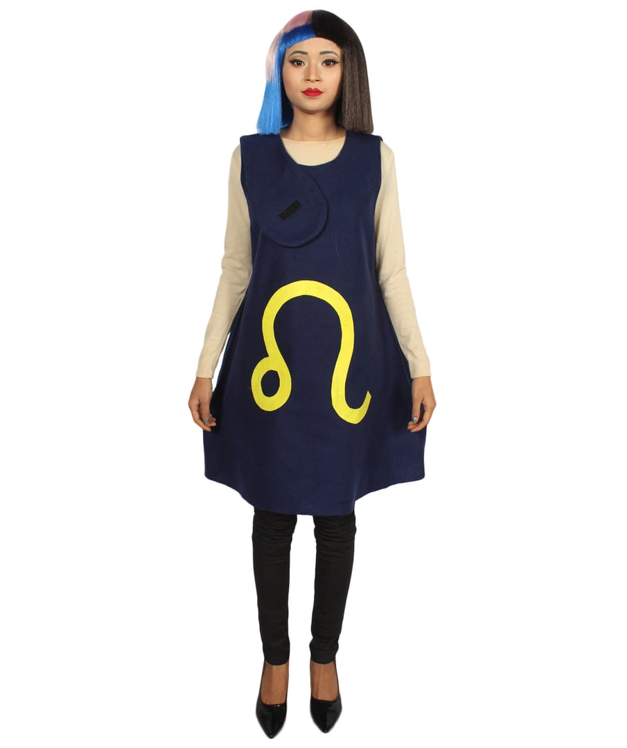 HPO Adult Women's 12 Constellation Of Leo Party Troll Dress Costume | Blue Halloween Cosplay