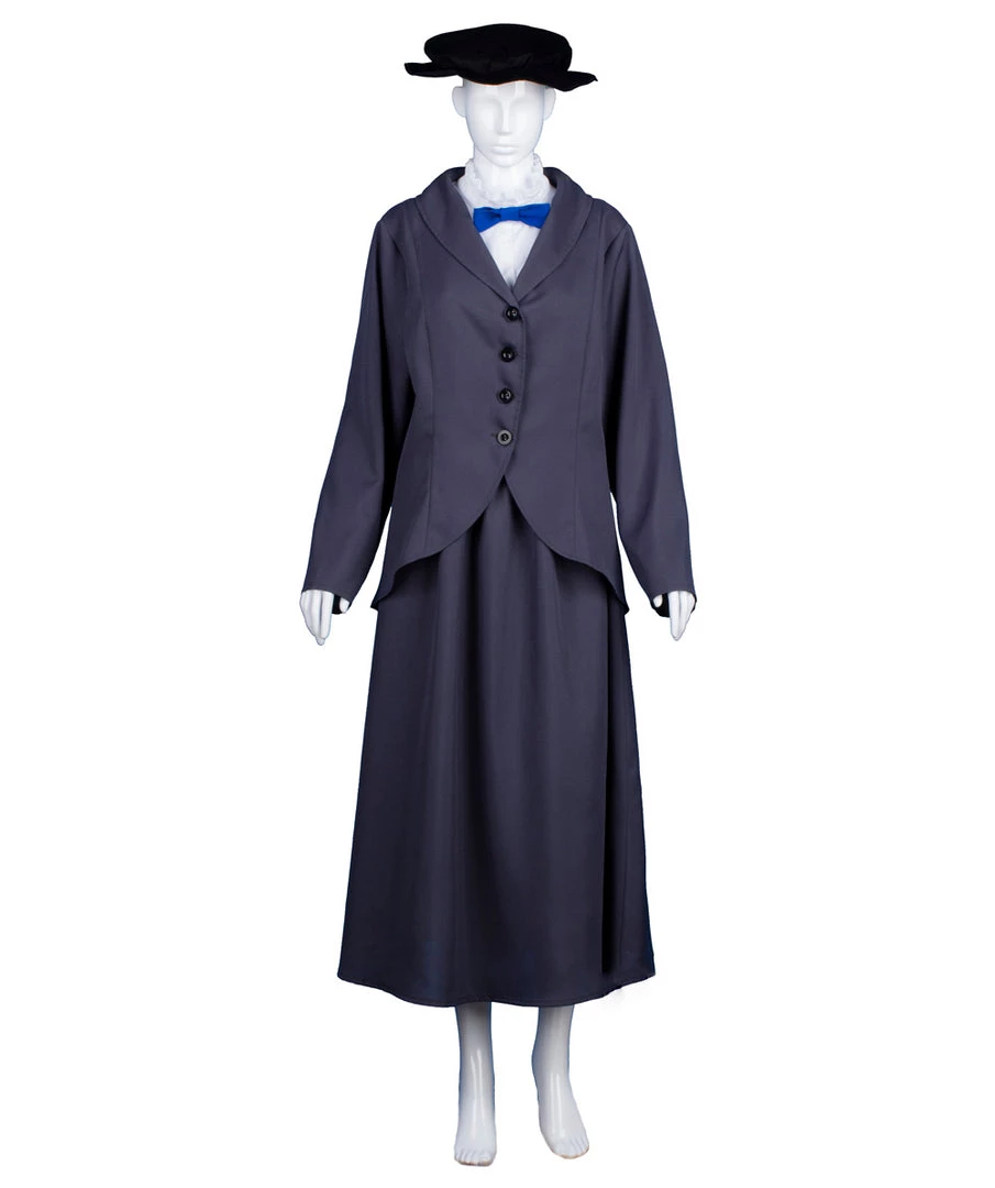 HPO Adult Women's English Nanny Costume | Shadow Grey Cosplay Costume