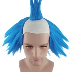 HPO Scary Twisted Clown Wig | Blue Clown Scary Wigs