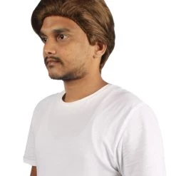 HPO Men Short TV Movie Brown Wig | Premium Breathable Capless Cap Men's