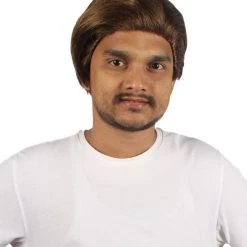HPO Men Short TV Movie Brown Wig | Premium Breathable Capless Cap Men's