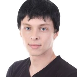 HPO Adult Men's Movie Wig | Black TV/Movie Wigs | Premium Breathable Capless Cap