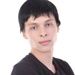 HPO Adult Men's Movie Wig | Black TV/Movie Wigs | Premium Breathable Capless Cap