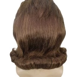 HPO 18th Century Officer Wig With Moustaches And Goatee Set | Brown Historical Wigs | Premium Breathable Capless Cap Men's Wigs