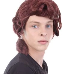 HPO Colonial Wig | Burgundy TV/Movie Wigs | Premium Breathable Capless Cap SALE