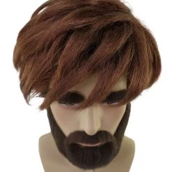 HPO Men's TV Movie Character Wig | Burgundy Wigs | Premium Breathable Capless Cap