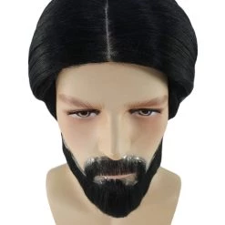HPO Men's TV Movie Star Wig | Black Wigs | Premium Breathable Capless Cap