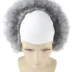 HPO Men's Half Bald Head Curly Men Wig, Black