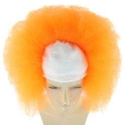 HPO Half Bald Head Men Curly Wig