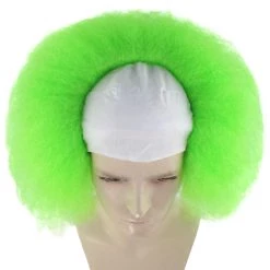 HPO Half Bald Head Men Curly Wig
