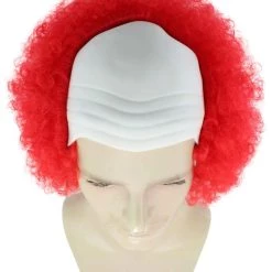 HPO Men's Half Bald Head Curly Men Wig, Black