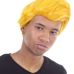HPO Men's Dolls Movies Character Wig | Yellow Wigs | Premium Breathable Capless Cap