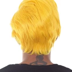 HPO Men's Dolls Movies Character Wig | Yellow Wigs | Premium Breathable Capless Cap