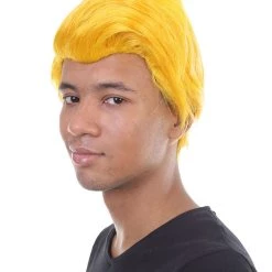 HPO Men's Dolls Movies Character Wig | Yellow Wigs | Premium Breathable Capless Cap