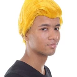 HPO Men's Dolls Movies Character Wig | Yellow Wigs | Premium Breathable Capless Cap