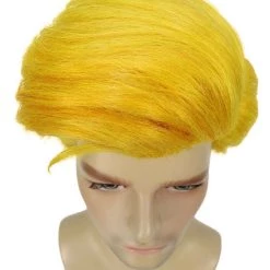HPO Men's Dolls Movies Character Wig | Yellow Wigs | Premium Breathable Capless Cap