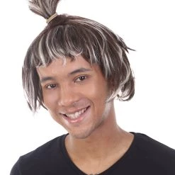 HPO Men's Comic Wig | Blonde And Chestnut Wigs | Premium Breathable Capless Cap