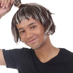 HPO Men's Comic Wig | Blonde And Chestnut Wigs | Premium Breathable Capless Cap