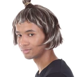 HPO Men's Comic Wig | Blonde And Chestnut Wigs | Premium Breathable Capless Cap