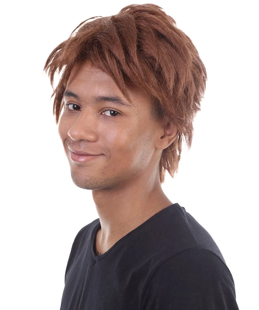 HPO Men's Trainer Wig | Brown Wigs | Premium Breathable Capless Cap